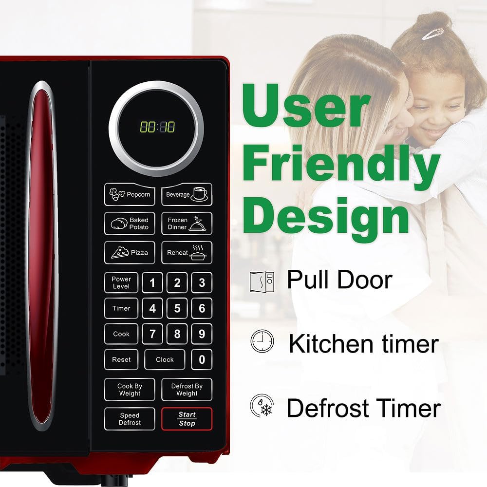 Horno de microondas RCA 900W, 10 niveles de potencia, RMW953