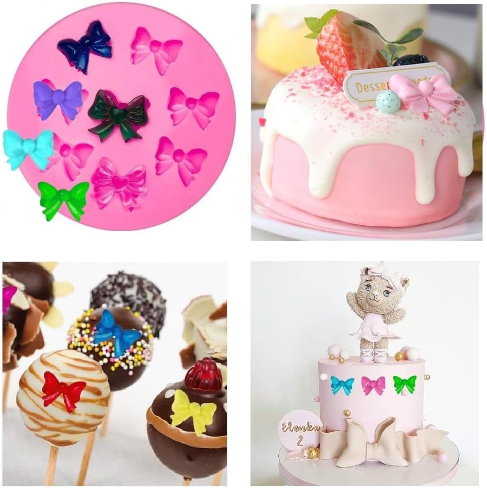 Mini lazos de silicona para fondan decoración de pasteles