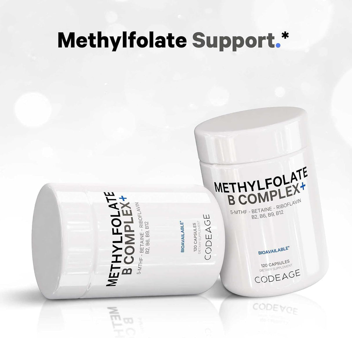 Suplemento Codeage Methylfolate B Complex 5 MTHF 120 Cáp