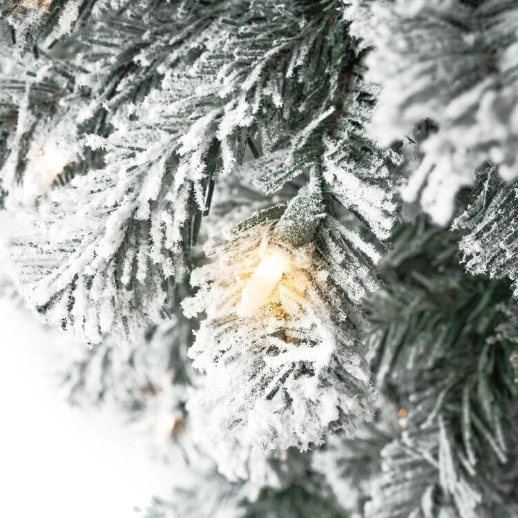 Árbol de Navidad artificial esbelto con luces, modelo 7.5ft