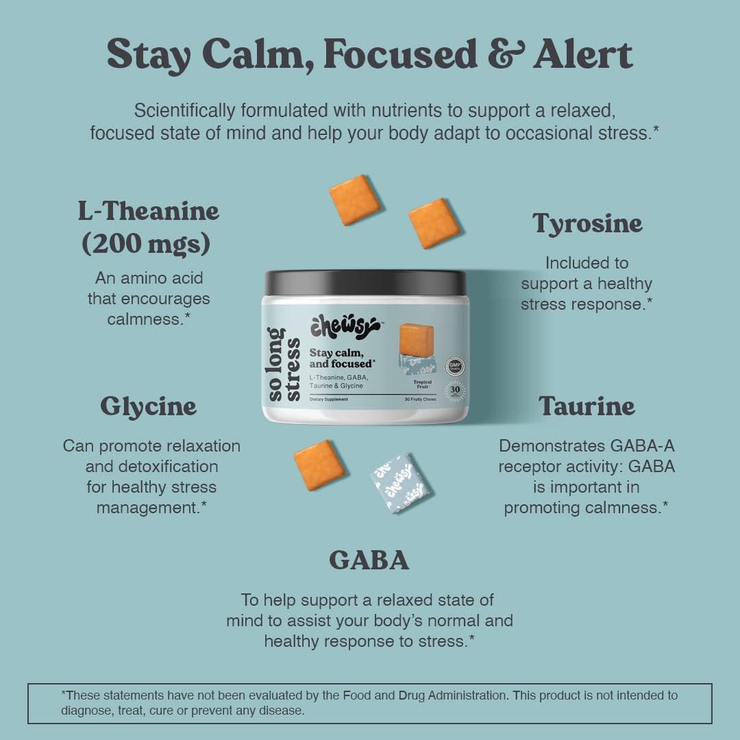 Suplemento Masticable estrés masticables afrutados L-teanina