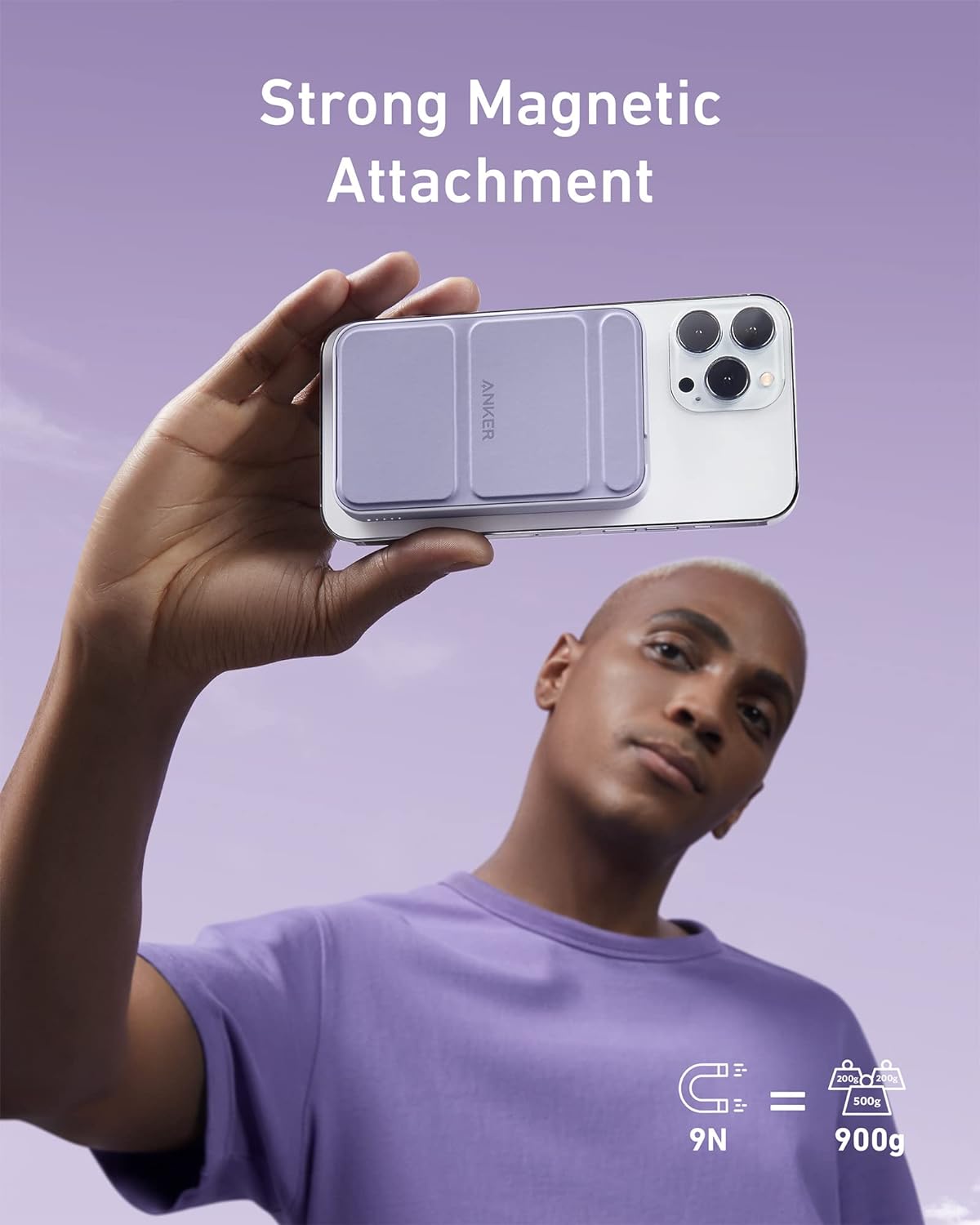 Batería magnética portátil inalámbrico magnético plegable