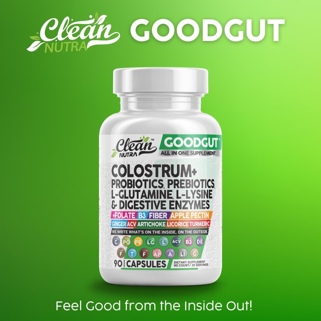 Cápsulas de Colostro Probioticos Clean Nutra, Digestión Saludable