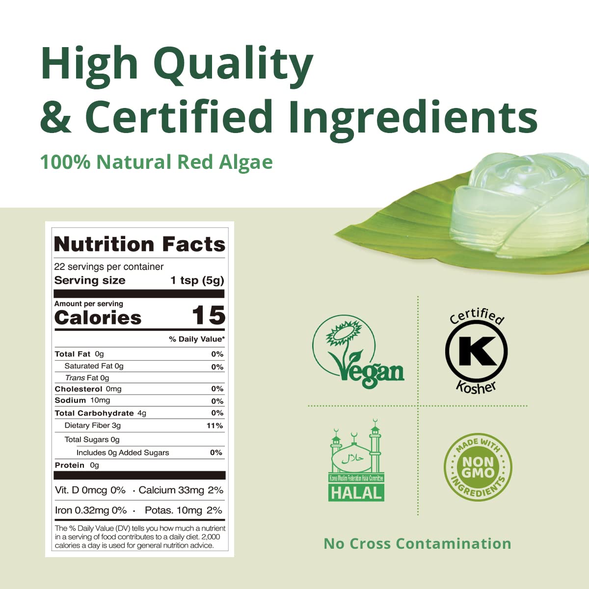 Suplementos Alimenticios Agar en polvo