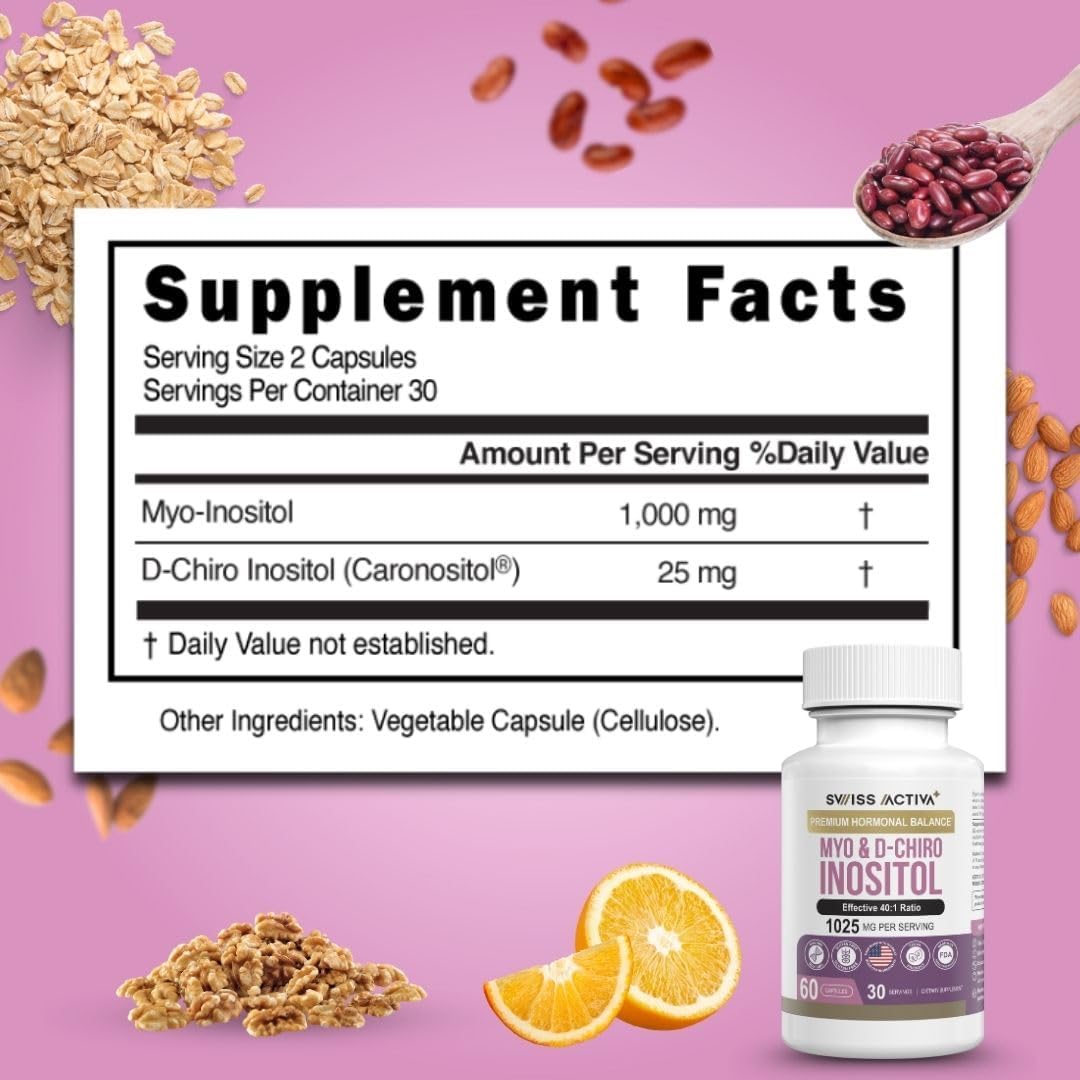 Suplemento Hormonal Swiss Activa+ Myo D-Chiro Inositol 30 días