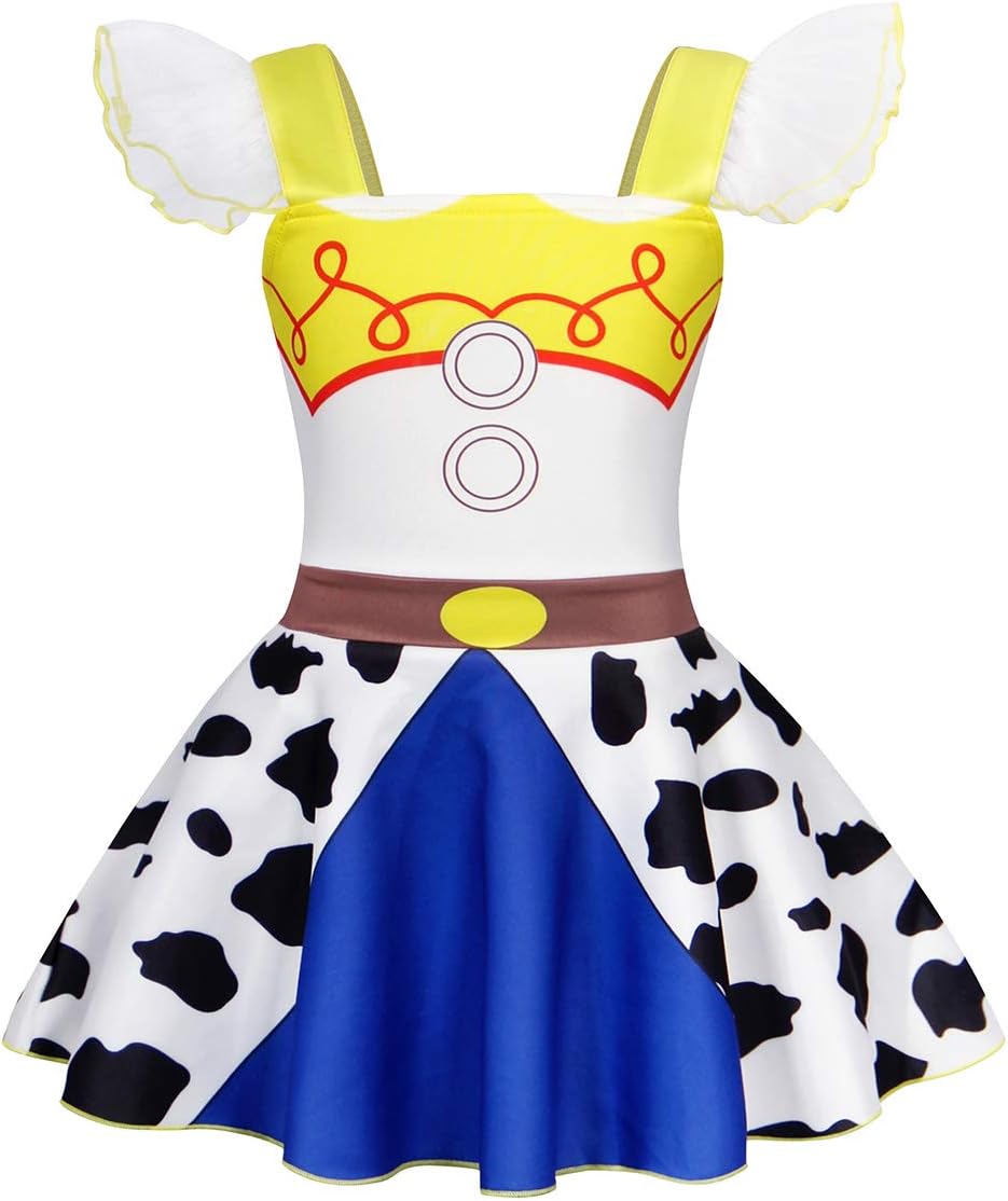 Disfraz de Vaquera Jurebecia, Ropa con Encaje y Volantes