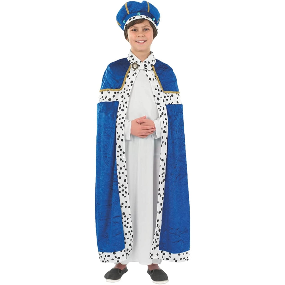 Disfraz de rey mago para niños azul talla S