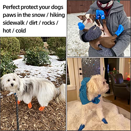 Botines de perro transpirables para senderismo para perros de tamaño pequeño, zapatos de cachorro para pavimento caliente, nieve, 4 unidades