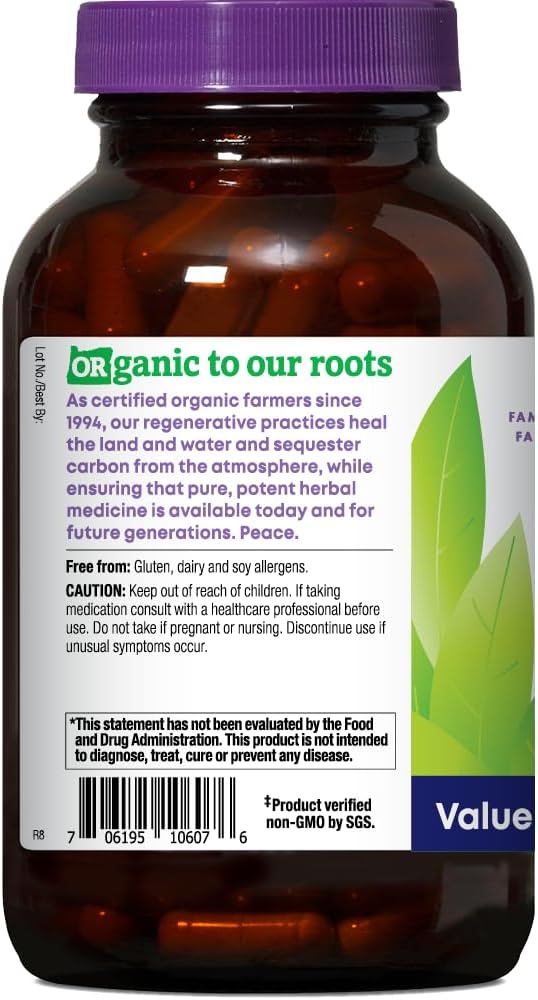 Suplemento Herbal Ashwagandha Oregon's Wild Harvest 180 Cápsulas