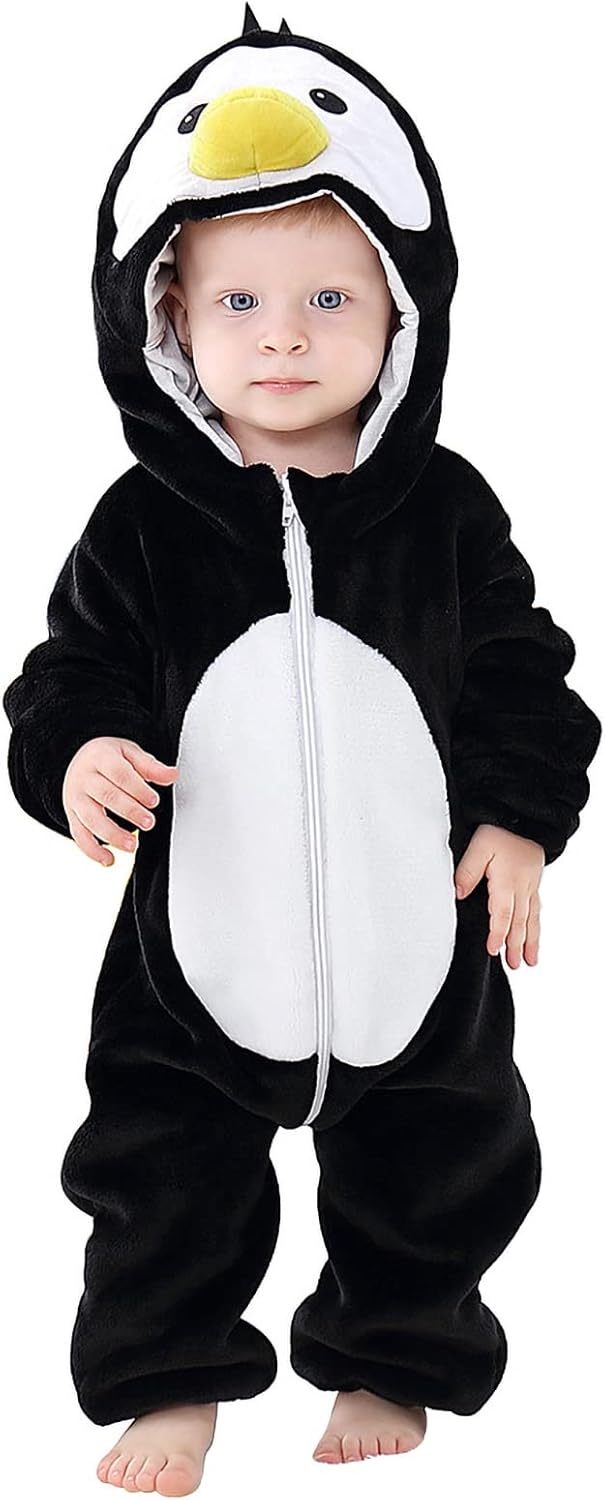 Disfraz Navidad Halloween Bebé, Pijamas Invierno, Modelo Único 04-Penguin