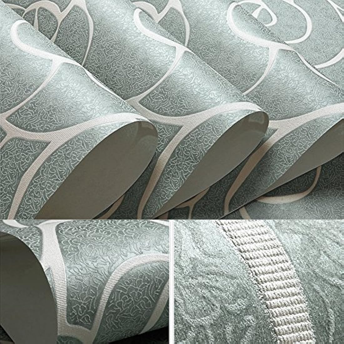 Q Papel pintado no tejido moderno minimalista en relieve 3D