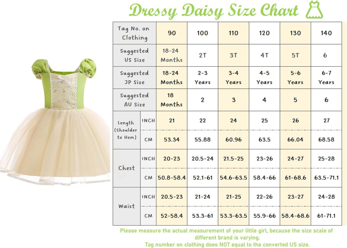 Disfraz de Princesa Dressy Daisy para Niñas 4T Cumpleaños
