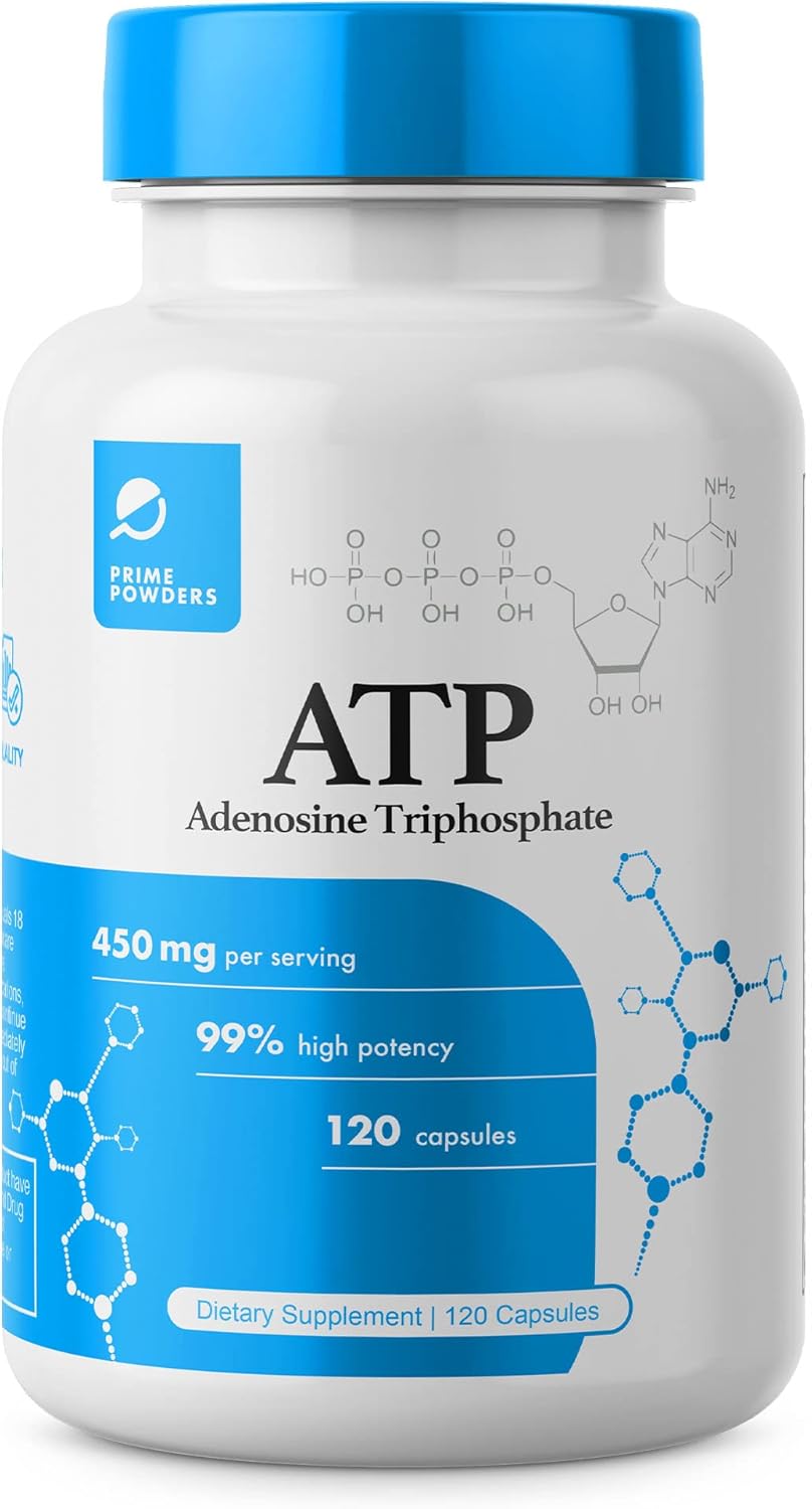 Cápsulas de ATP - 120 cápsulas - 400mg - Energía y Resistencia