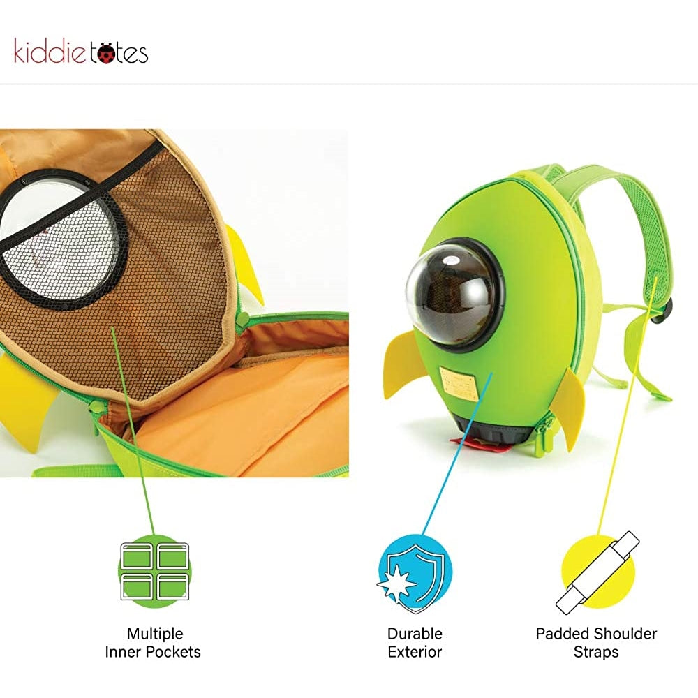 Morral Mochilas para niños Cohete Verde