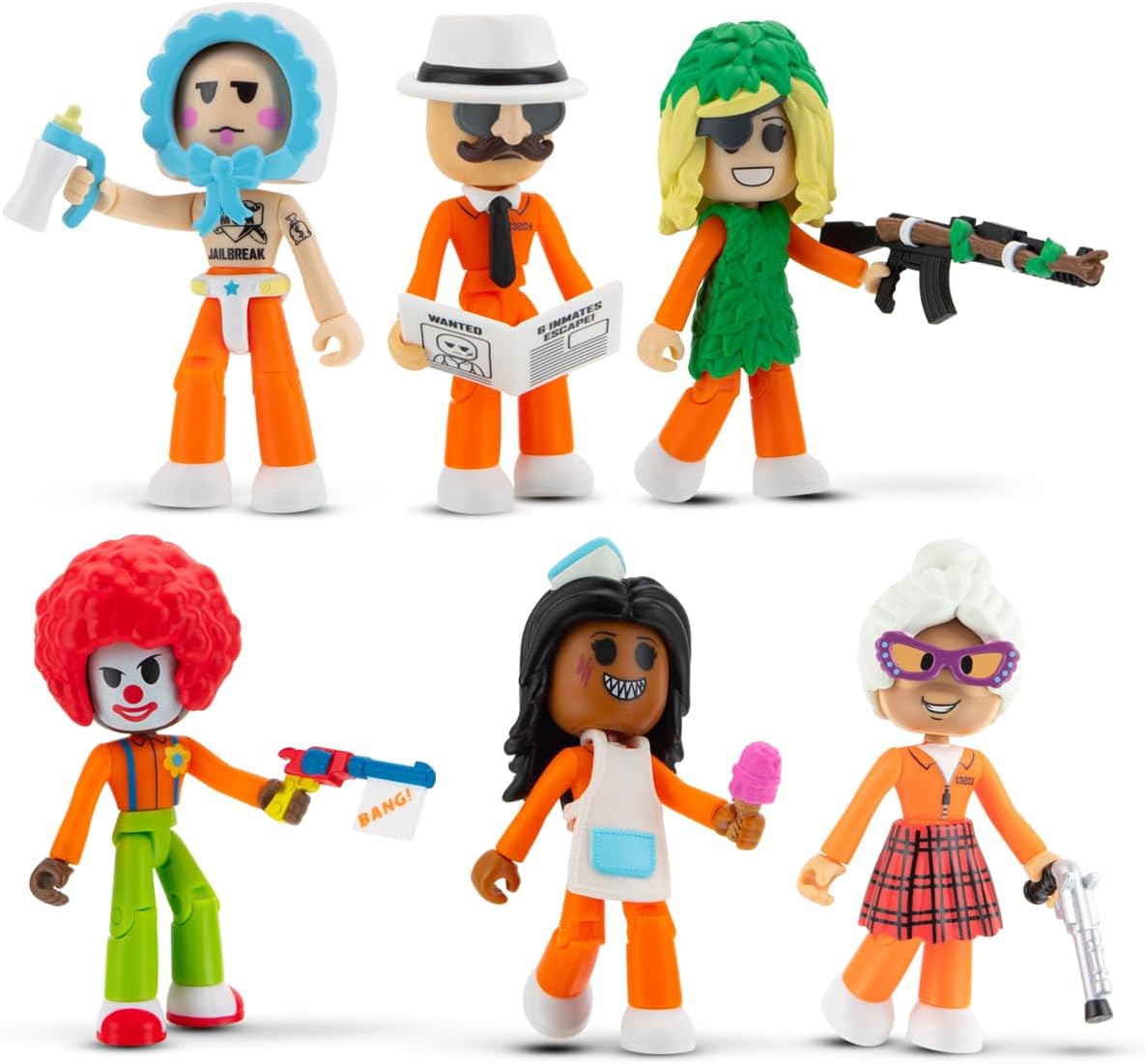 Figuras de acción Jailbreak: Multipack Seis, 2.75, Accesorios