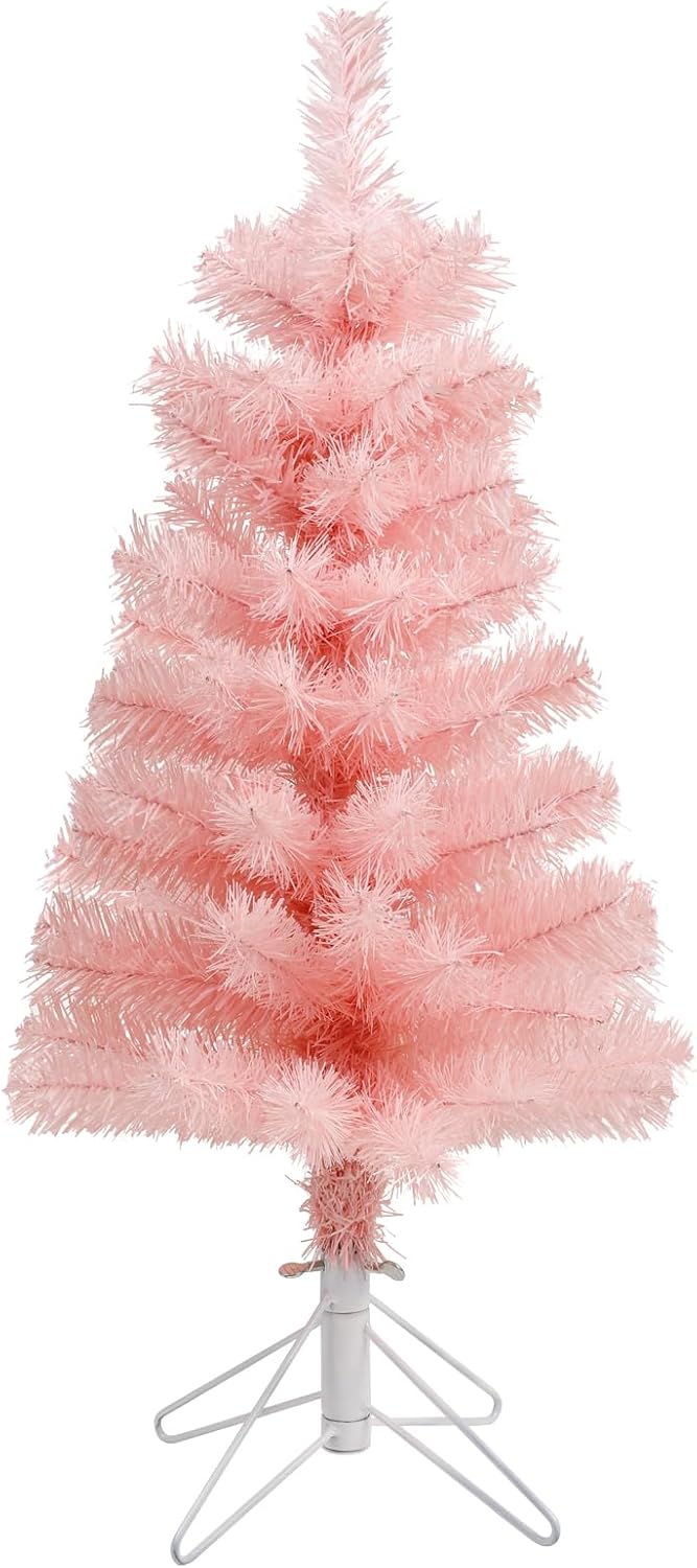 Árbol de Navidad Artificial de Mesa, Plegable con Soporte Metálico