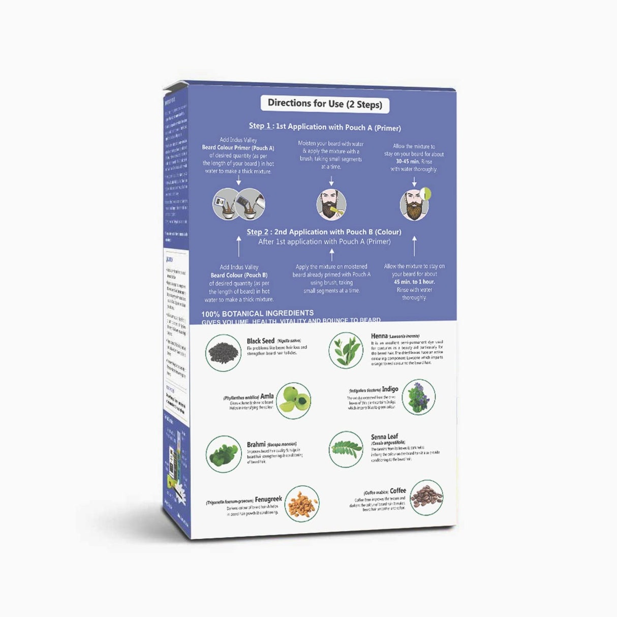 Tinte para barba Indus Valley, 100% botánico, sin amoníaco