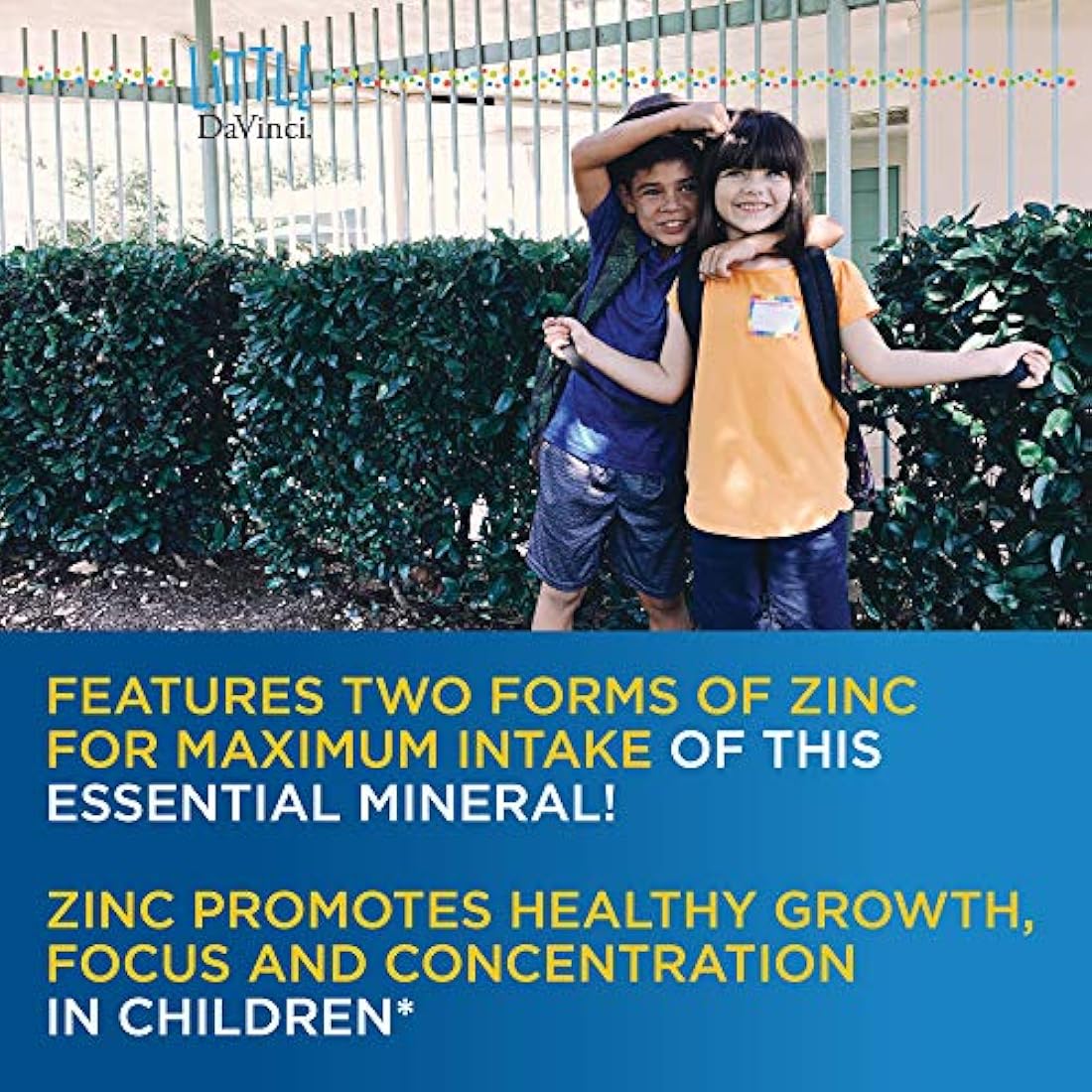 Little DaVinci - inmuni-Z, Zinc Throat Lozenge, Suplemento de inmunidad para niños, sabor limón, sin azúcar añadido, 60 ct.