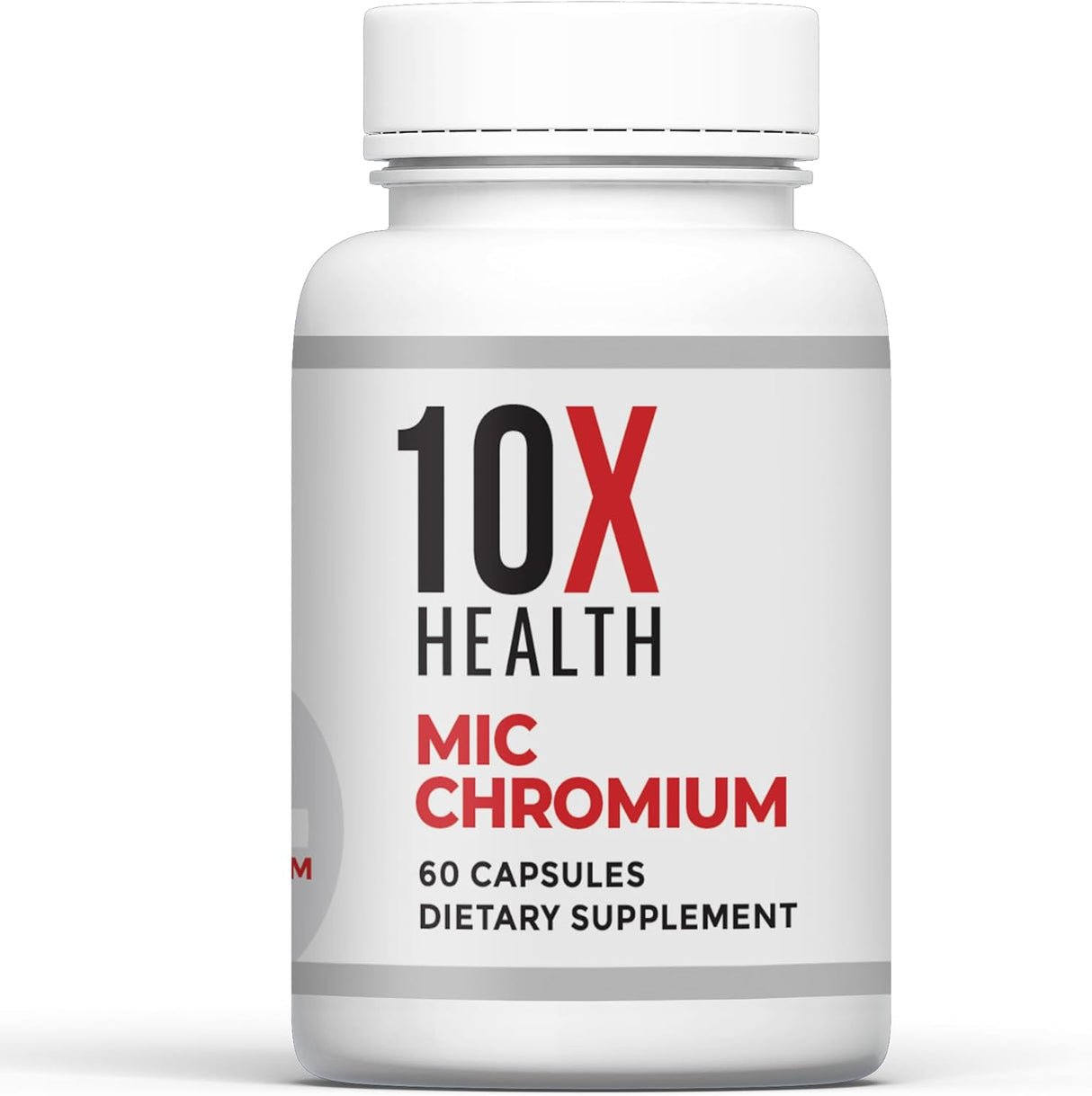 Suplemento de Cromo 10X Health MIC con Colina, Inositol y L Metionina - 60 Cápsulas
