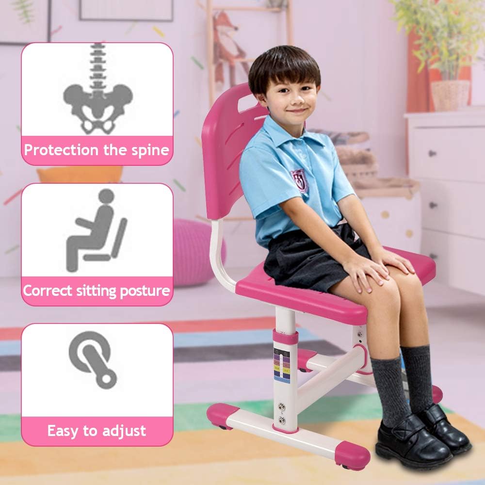 Escritorio y Silla Ajustable con Cajón para Niños