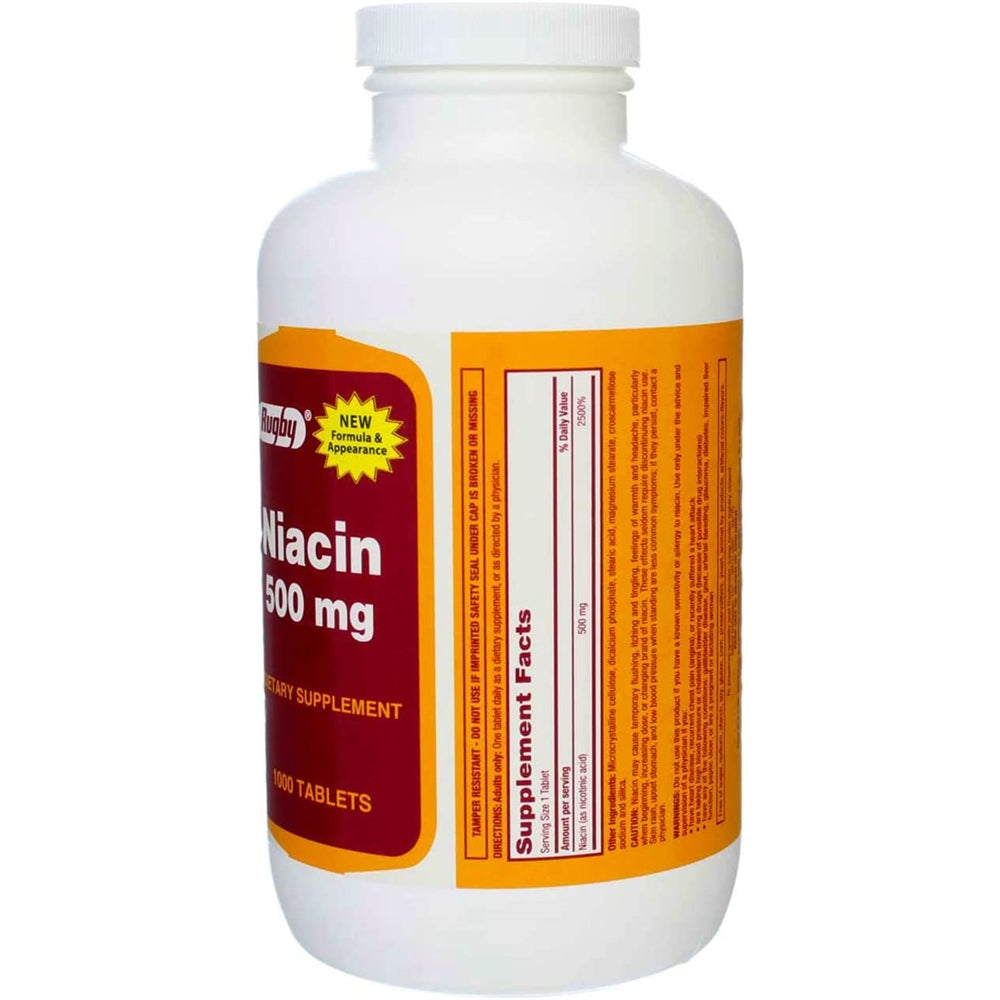 Suplemento Niacina 500 mg 1000 pestañas Pack de 2