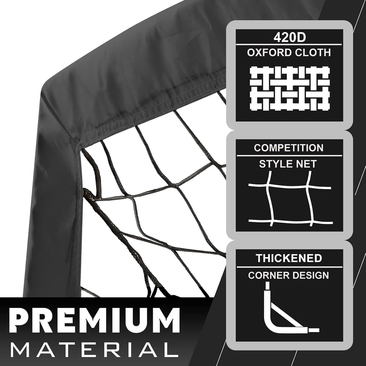 RUNBOW Portería de fútbol portátil para niños de 5x3 pies