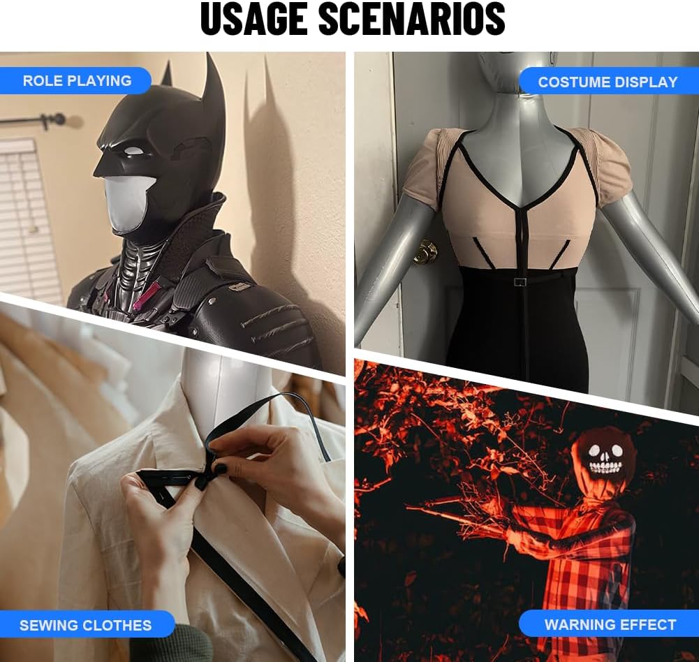 Maniquí Inflable Femenino 3 T, Cuerpo Completo con Brazos y Cabeza