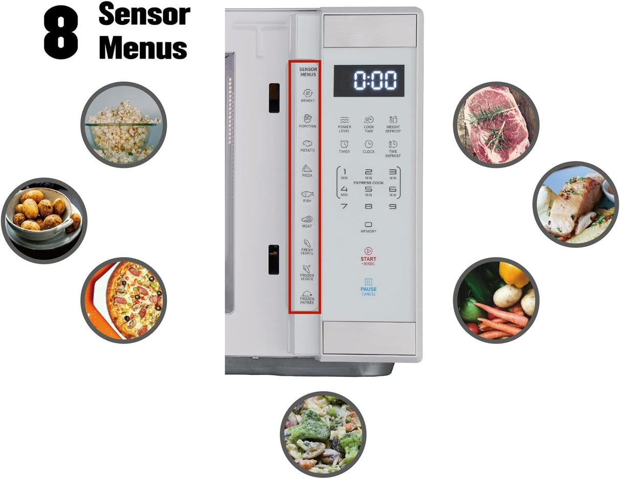 Horno Microondas 1.1 Cu. ft. 1000W, Acero Inoxidable, Modelo X