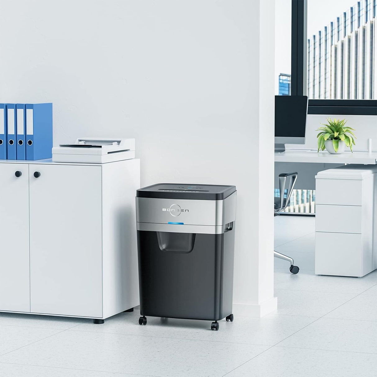 BONSEN Trituradora Papel 20 Hojas, Silenciosa 60dB, S3104