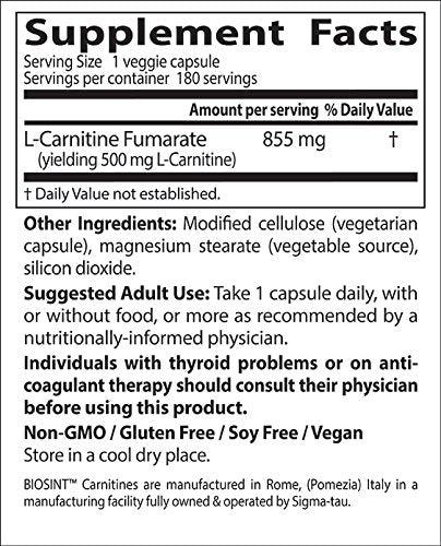 Doctor's Best Best L-Carnitine Fumarate Featuring Sigma Tau