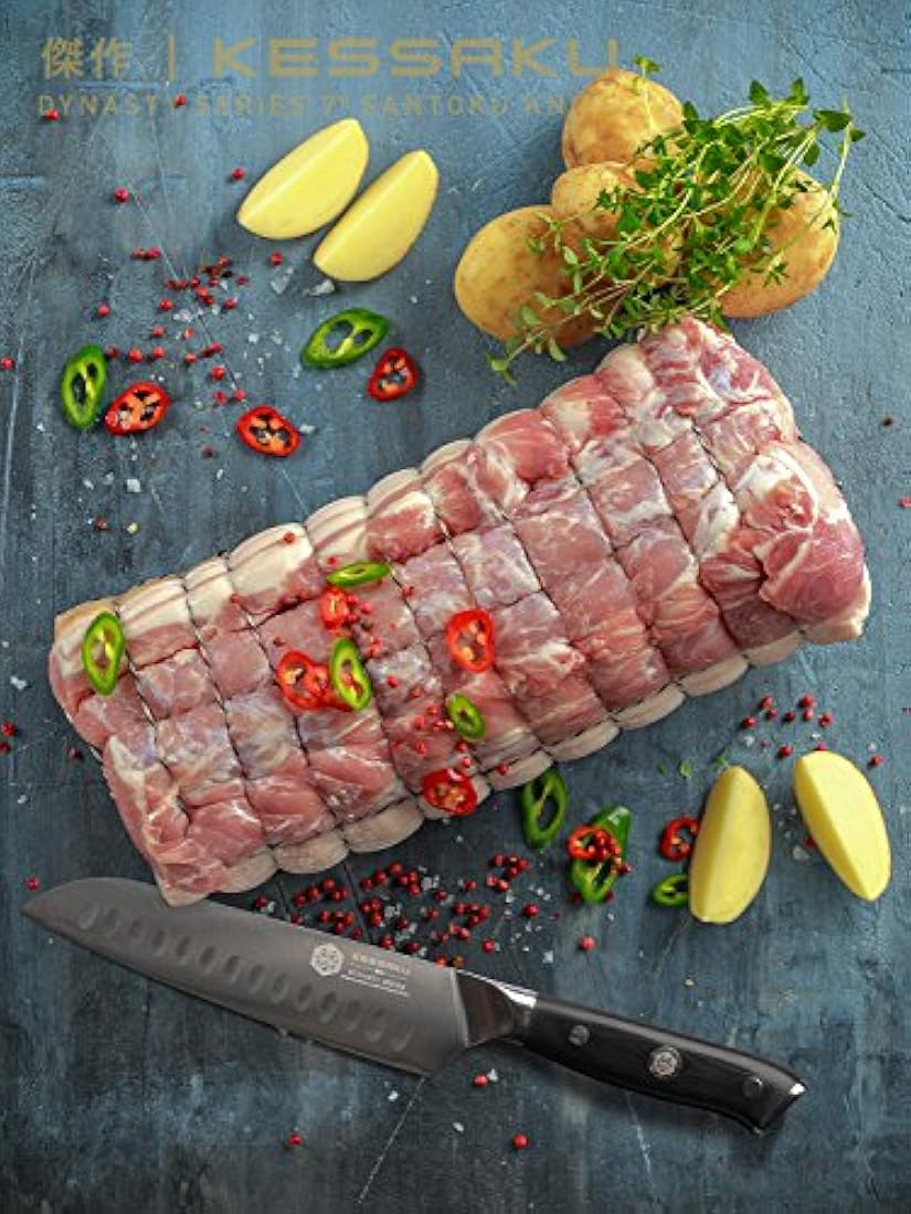 kessaku cuchillo Santoku – japonés de acero, 7-Inch