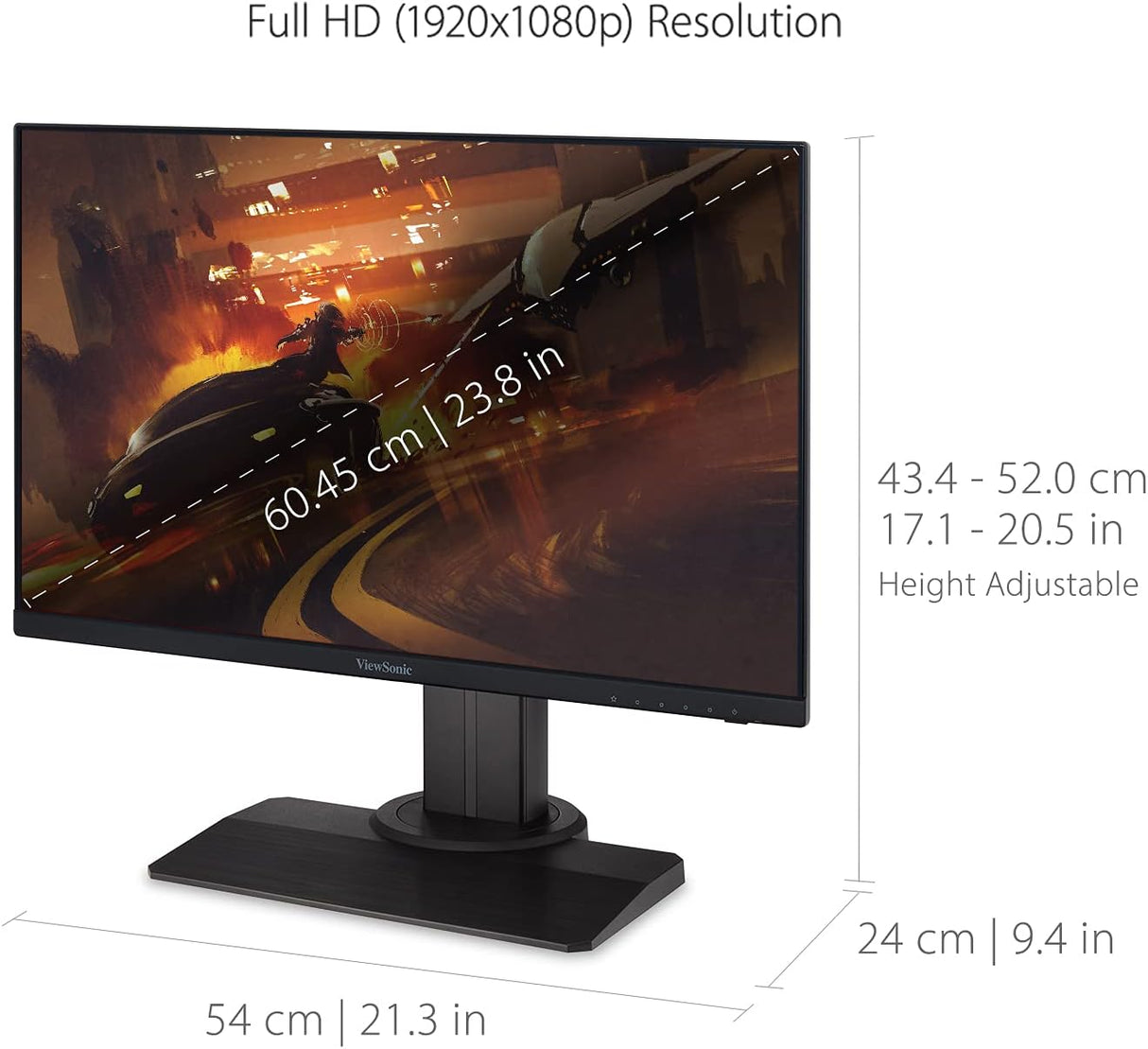 Monitor para juegos 24 pulgadas 1080p ViewSonic OMNI XG2431