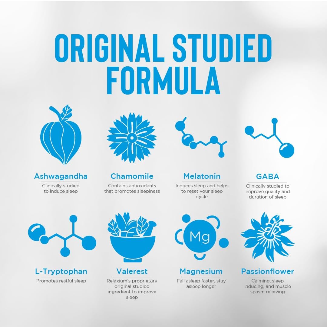Suplemento Relaxium Ayuda para dormir alivio del estrés