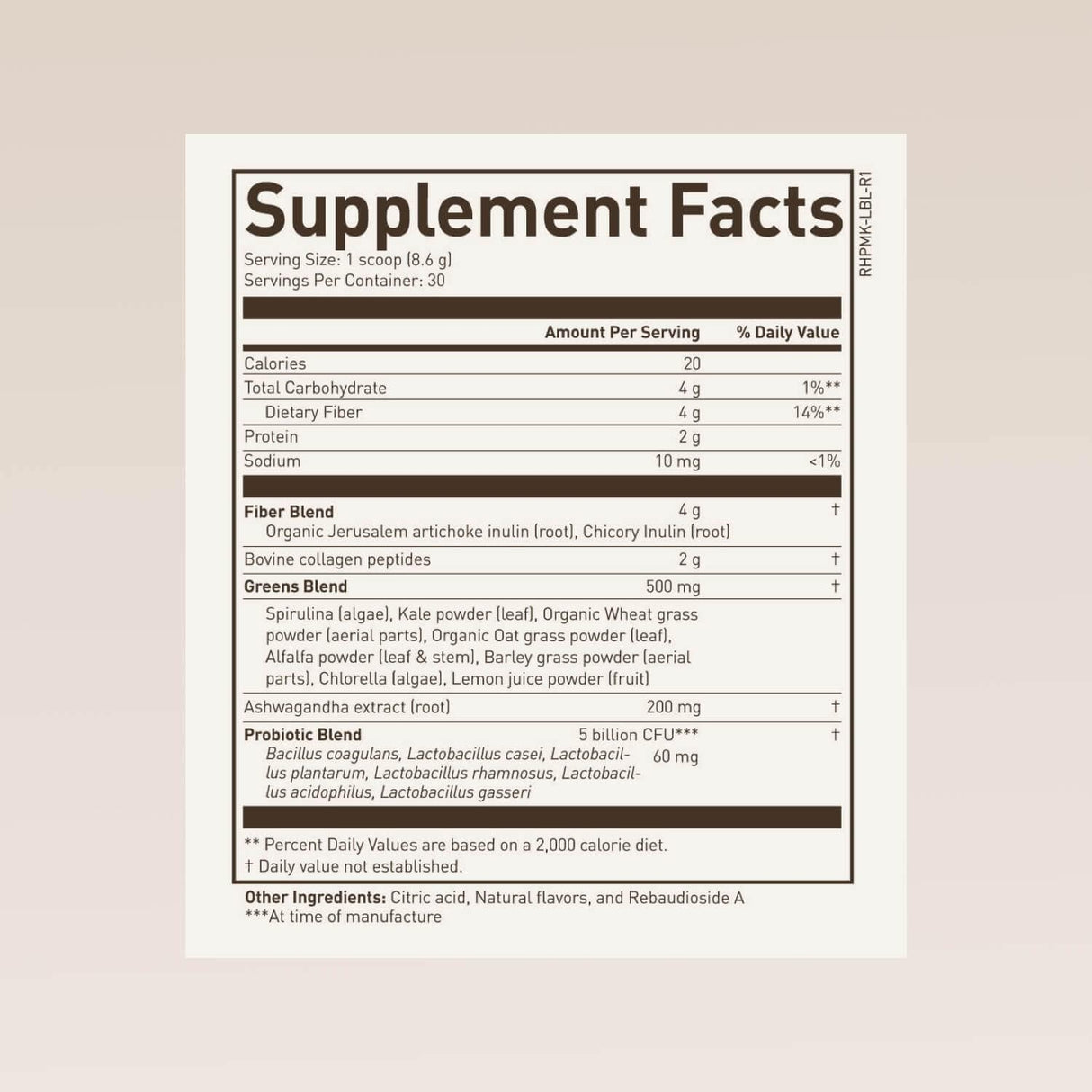 Suplemento Morning Kick en polvo para digestión saludable