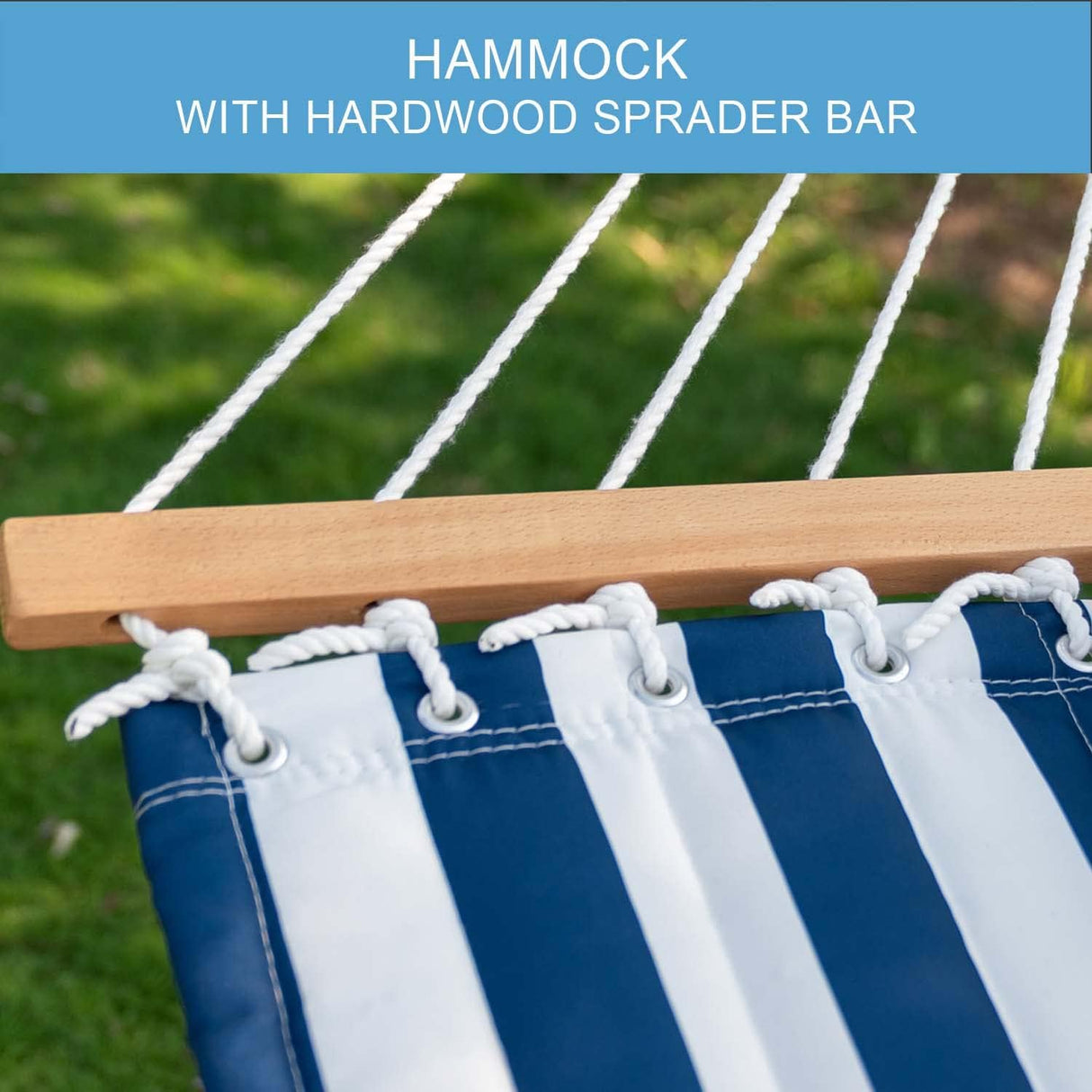 Hamaca Doble Lazy Daze 12 FT, Con Barrotes y Almohada, 450 lbs