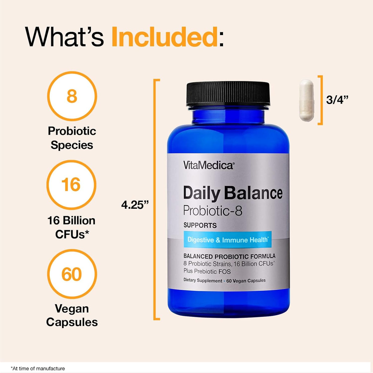 VitaMedica Probiótico Daily Balance Probiotic-8 60 cápsulas