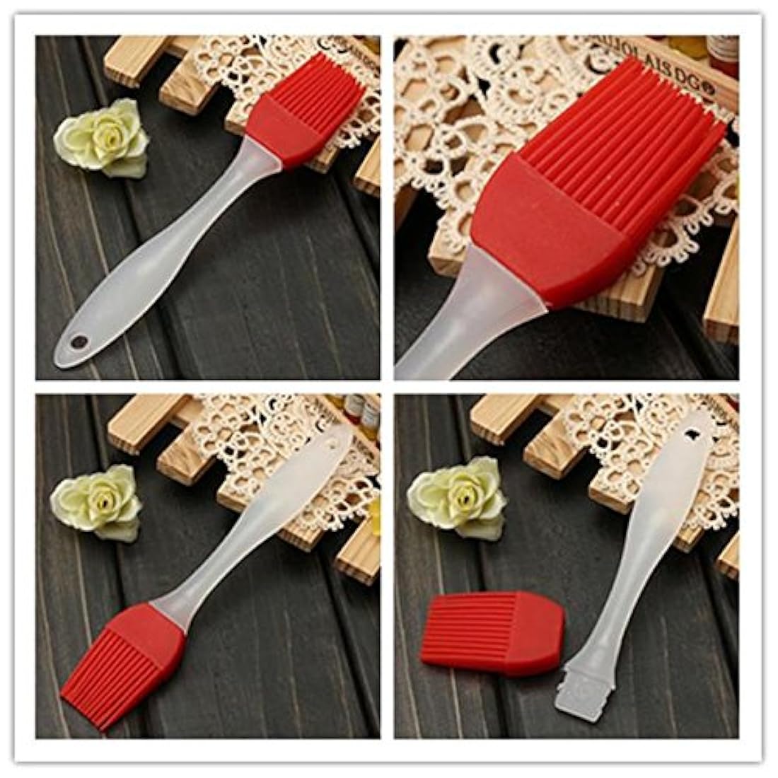 Silcony - Juego de 3 cepillos de silicona para pasteles