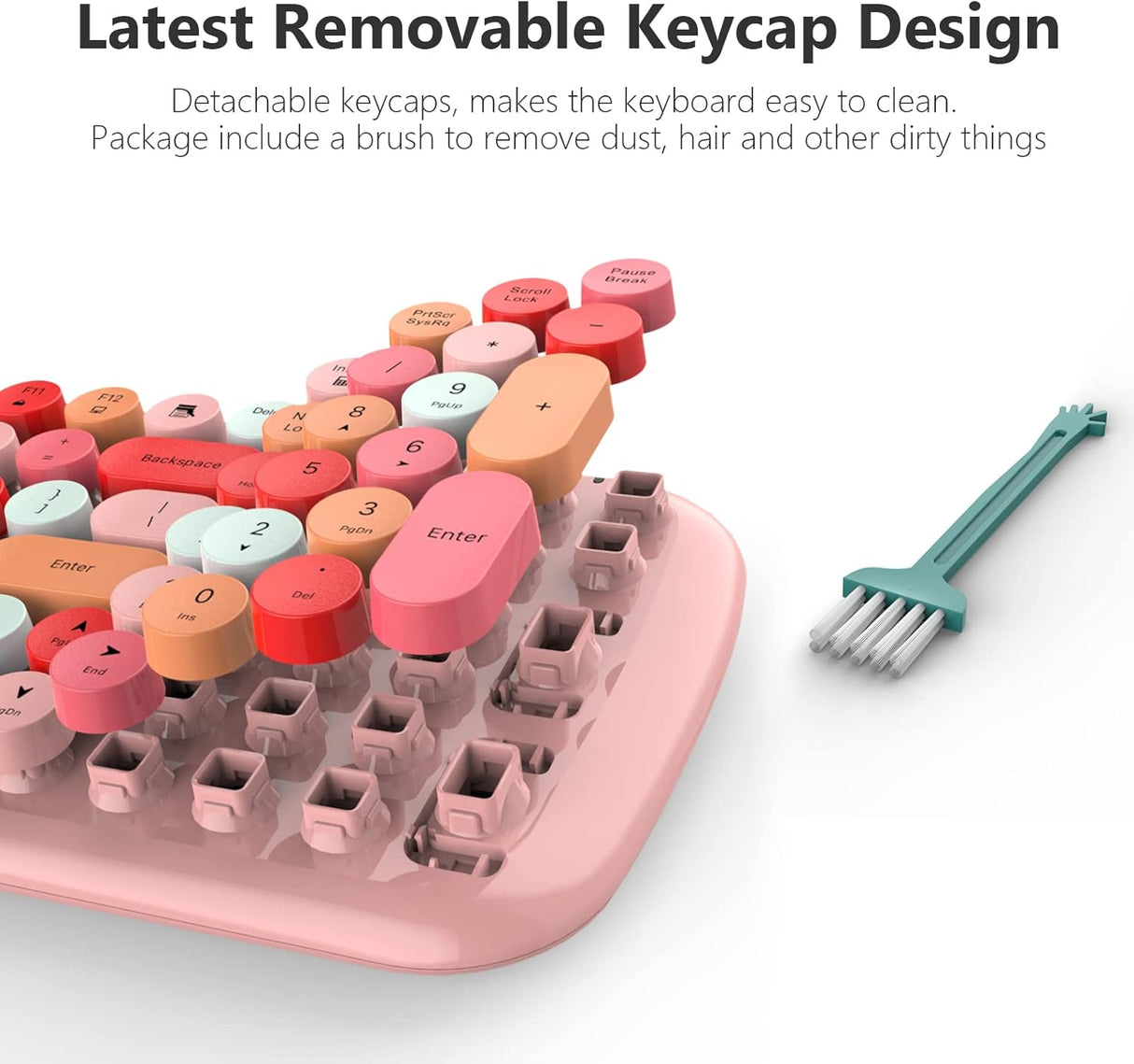 Combo Teclado y Ratón Inalámbrico MOFII, Retro, 2.4GHz