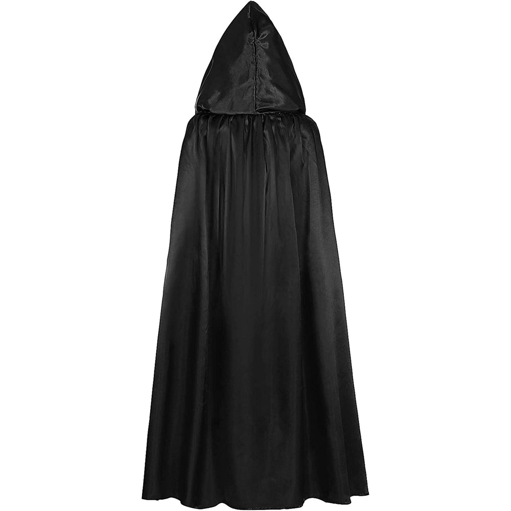 Disfraces de Capa de terciopelo con capucha negro talla S
