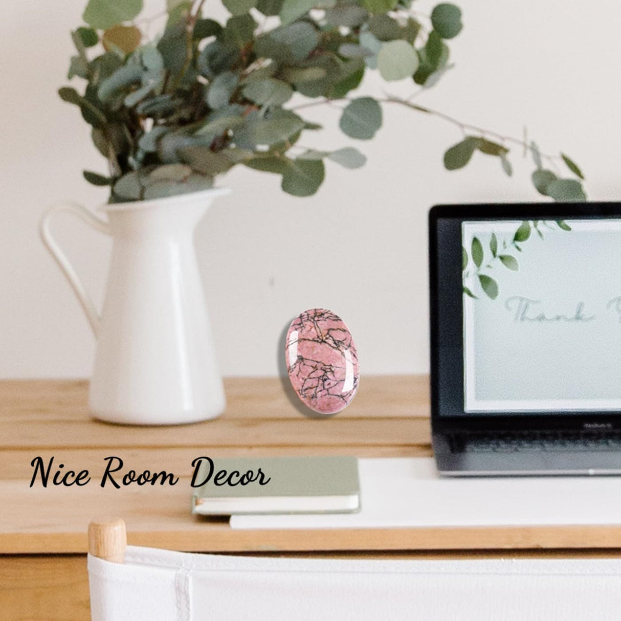 ZHIYUXI Cristales de rodonita de 2.4 pulgadas, decoración