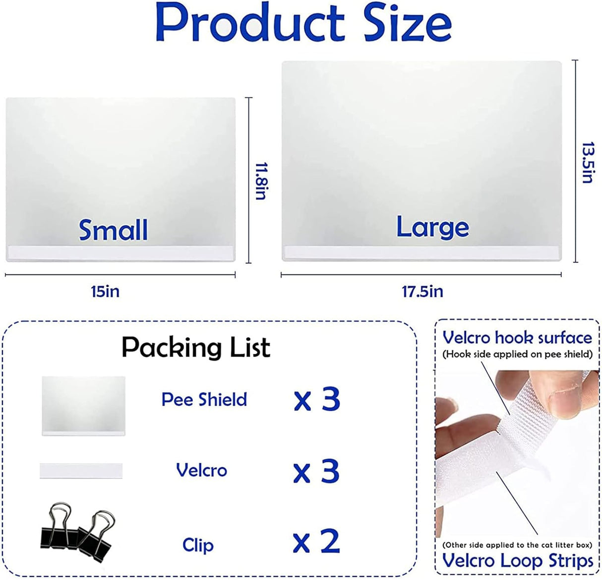 3 protectores para orina de caja de arena para gatos AAiphuwew