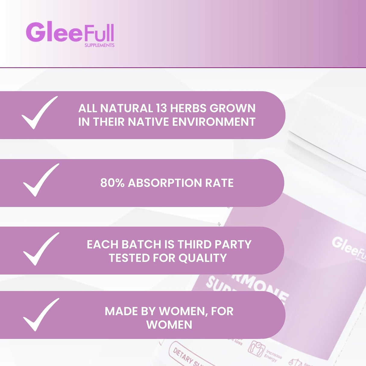 Suplementos para la menopausia para mujeres GLEEFULL SUPPS