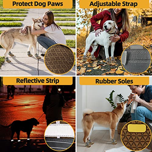 Botines de perro para pavimento caliente, impermeables, transpirables, botas de verano para perros pequeños, medianos y grandes, protectores de patas para senderismo, 4 unidades