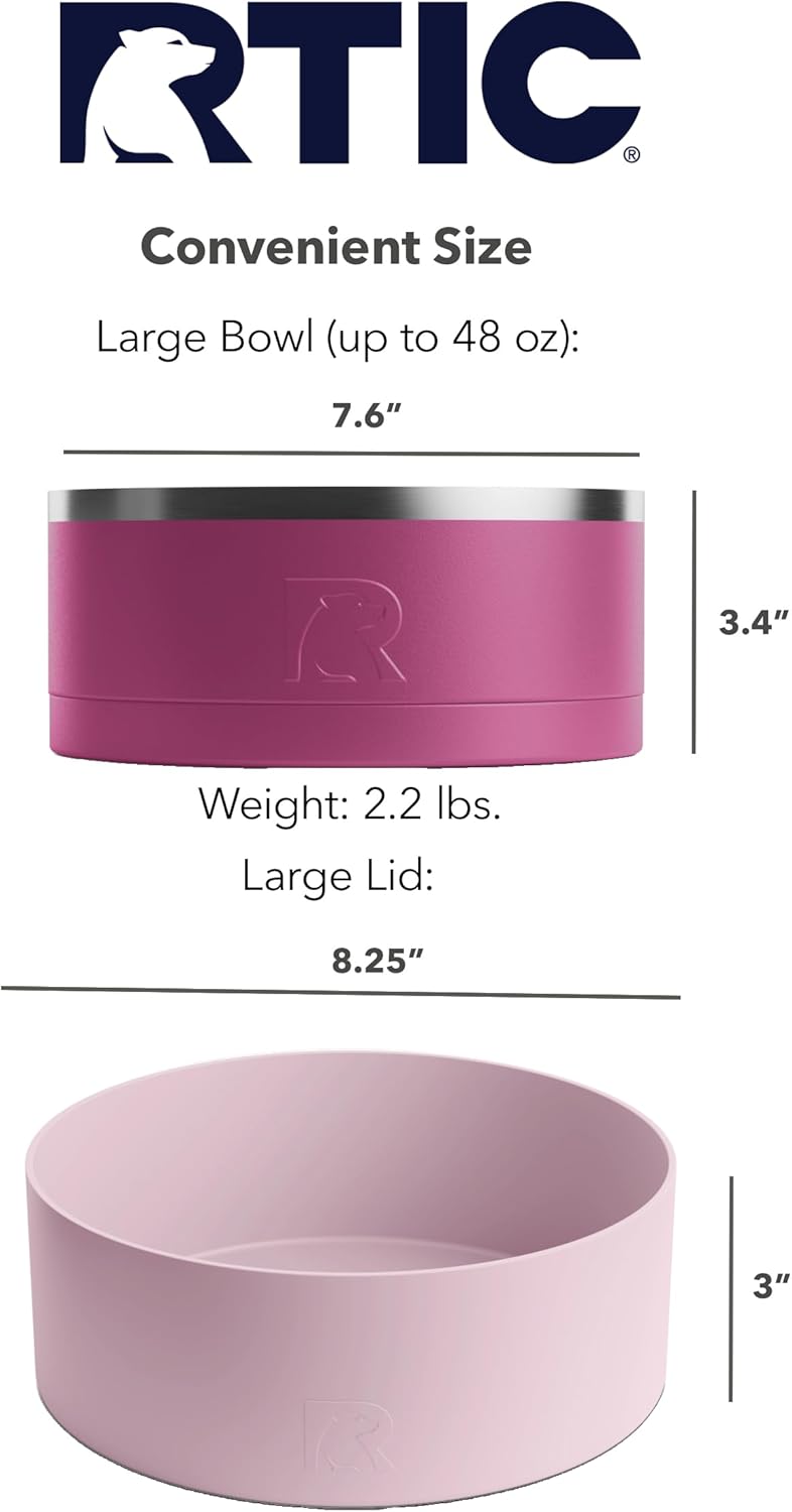 Cuenco 3-en-1 para Perros RTIC, Acero Inoxidable, Grande