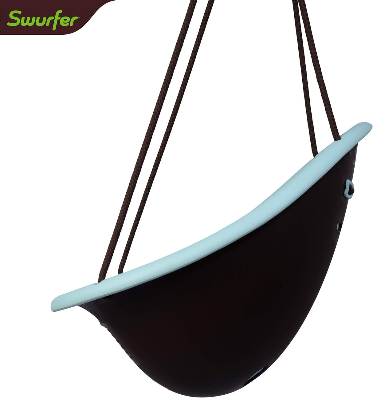 Swurfer Kiwi - Columpio para niños pequeños, cómodo columpio para bebé al aire libre, arnés de seguridad ajustable de 3 puntos, sistema de bloqueo seguro de clic rápido, carcasa forrada de espuma,