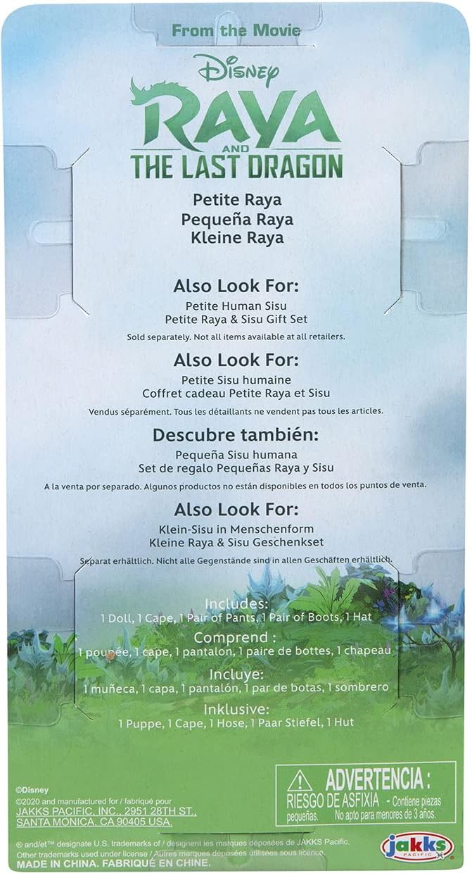Muñeca Petite Raya - Jakks Pacific - Raya y El Último Dragón