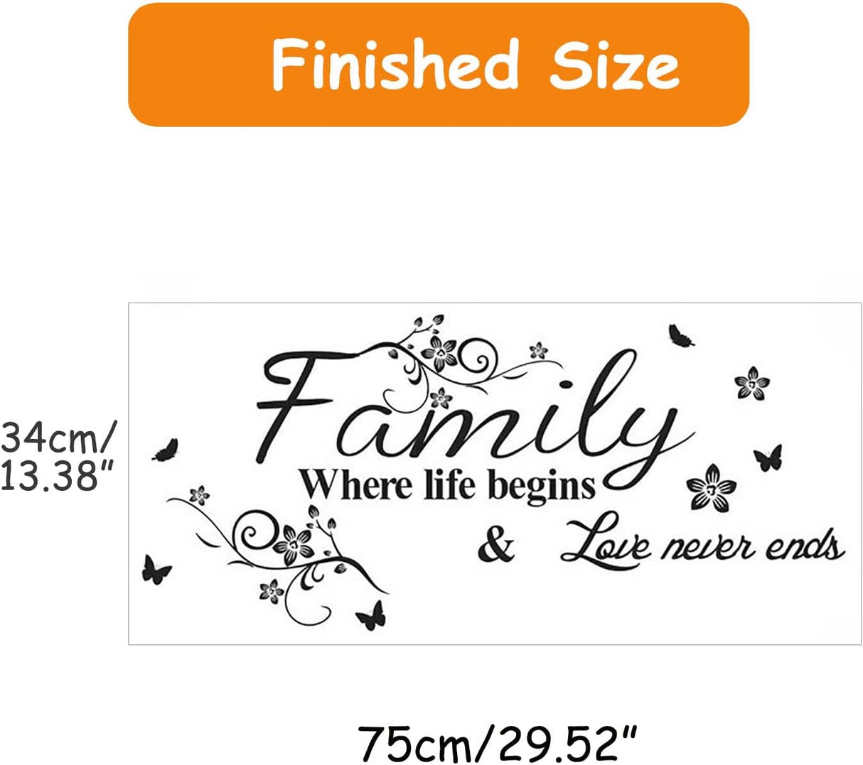 Vinilos de Pared, Decoración Hogar, Amor y Vida, Modelo 2023