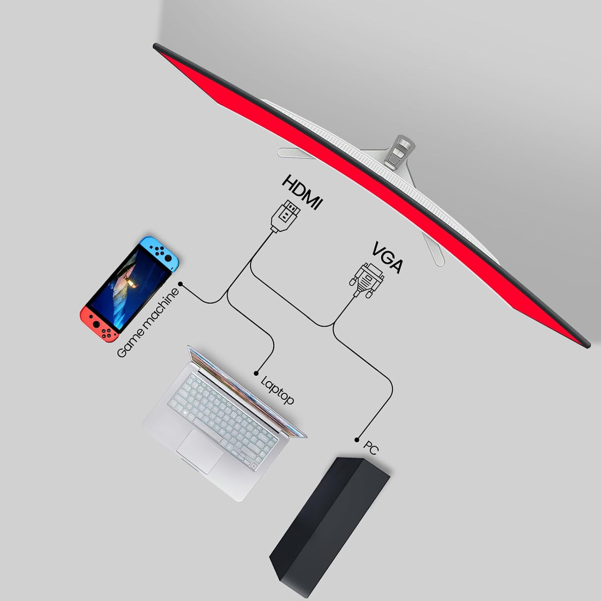 Monitor Curvo CRUA 27 Full HD 100Hz 99% sRGB VA 1800R