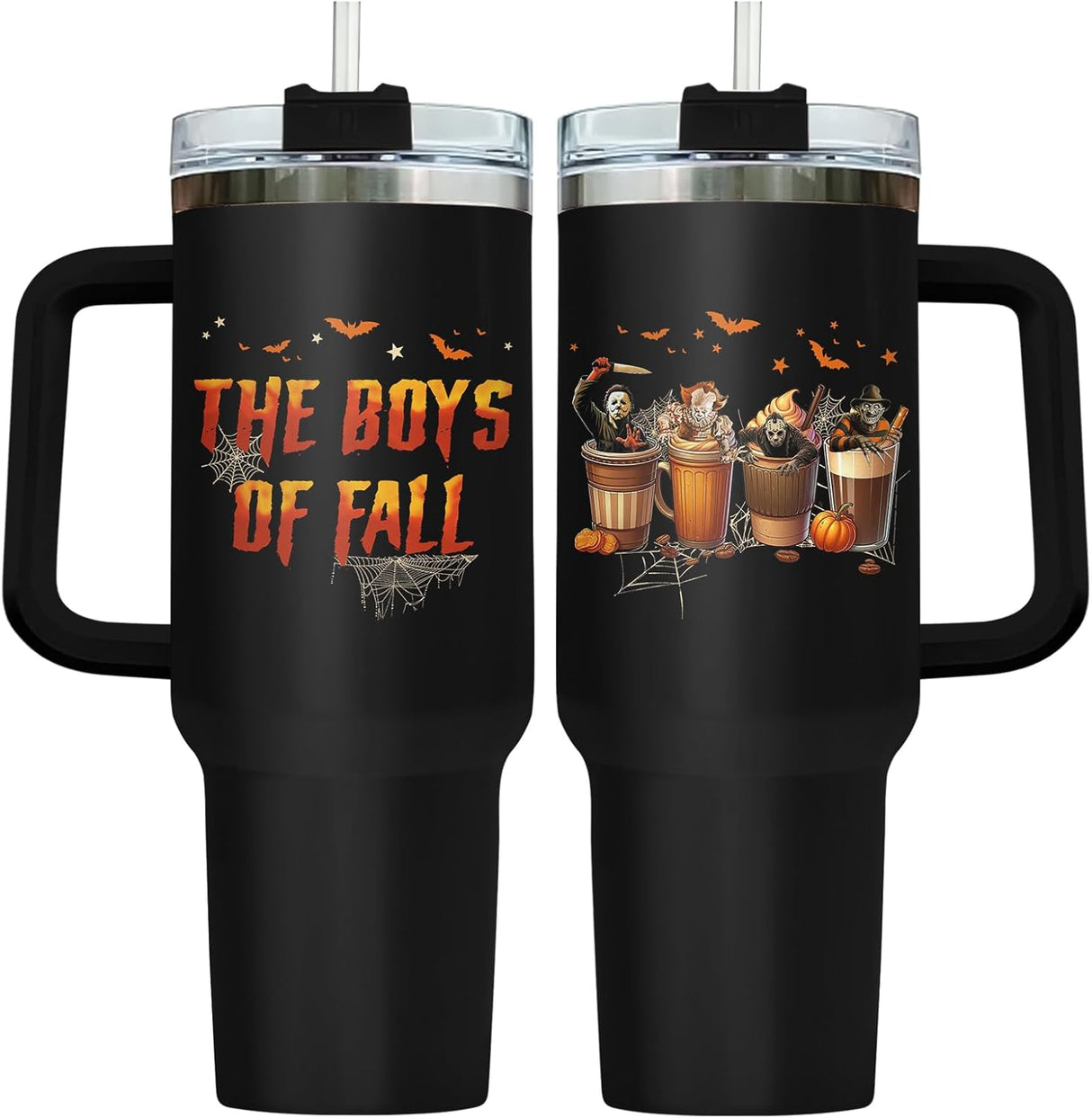 Taza de Acero Inoxidable con Asa para Amantes del Cine, 40 oz