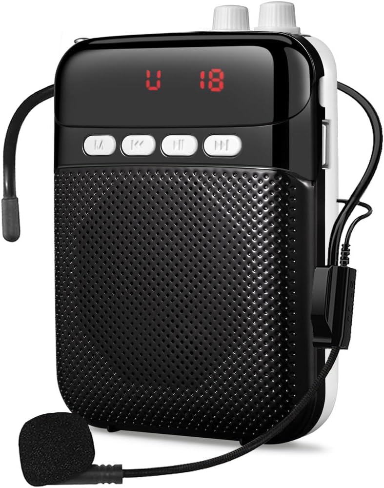 Amplificador de Voz Portátil, 2400mAh, Sistema PA para Profesores